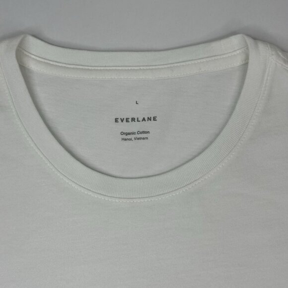 Everlane Uniform Men's NWOT White The Organic Crew Neck Athleisure T-Shirt L/C42 - Picture 3 of 9